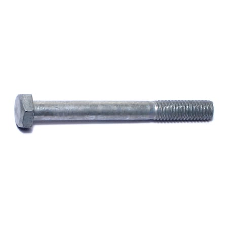 5/16-18 Hex Head Cap Screw, Hot Dipped Galvanized Steel, 3 In L, 6 PK